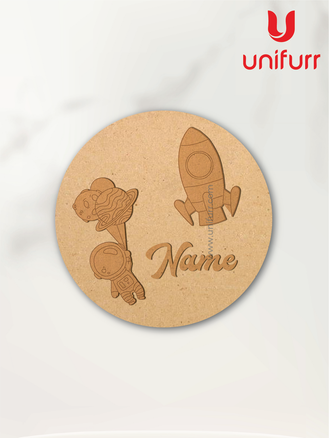 Astronaut D2 Kids Name Plate MDF Cutouts