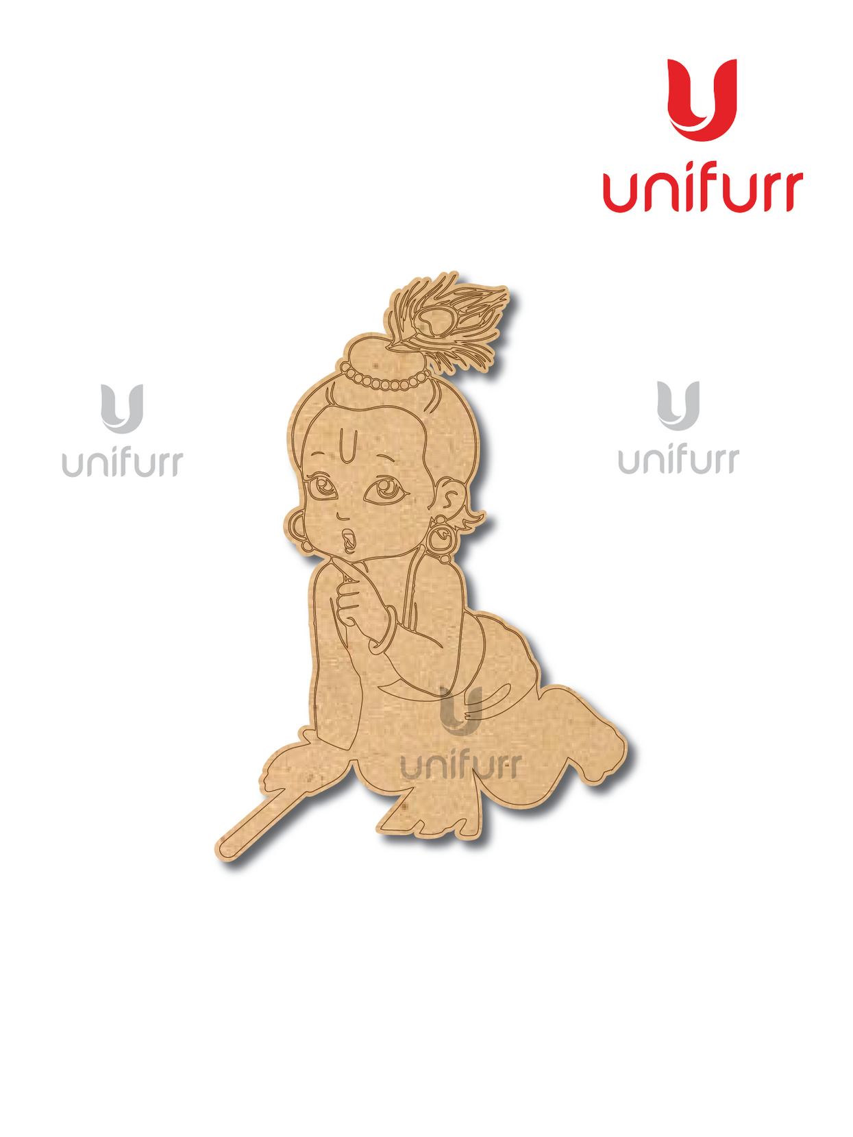 Bal Krishna Pre-marked MDF Cutout