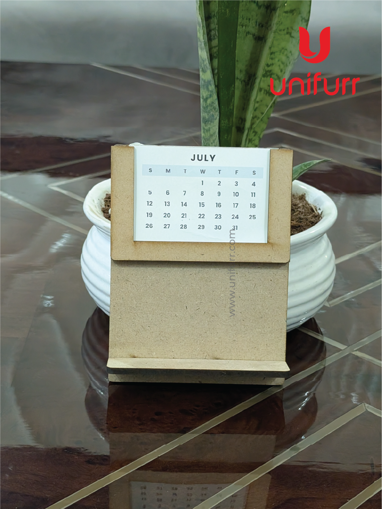 Calender Blank  MDF Fridge Magnet with Miniature Shelf
