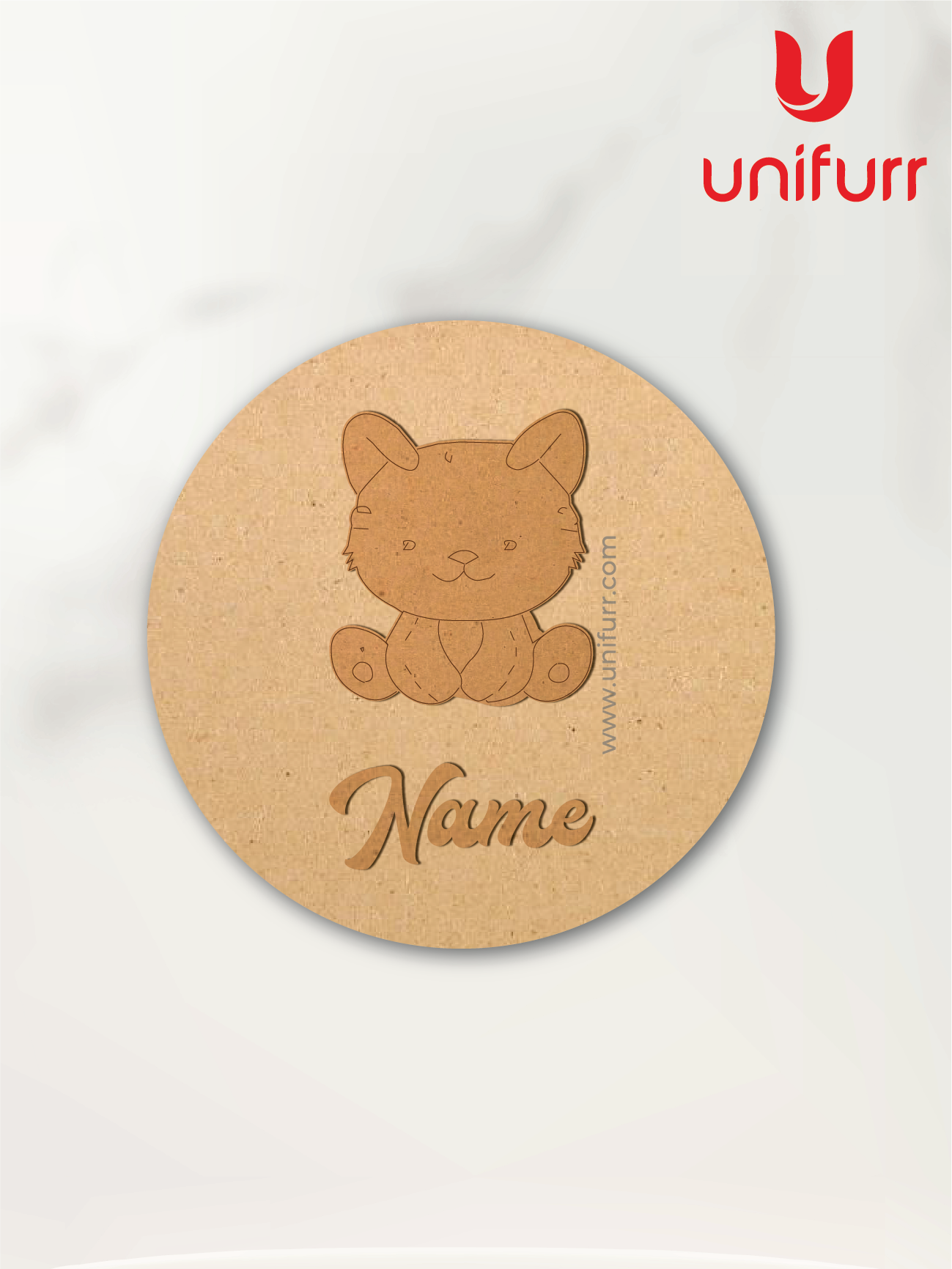 Cat Kids Name Plate MDF Cutouts