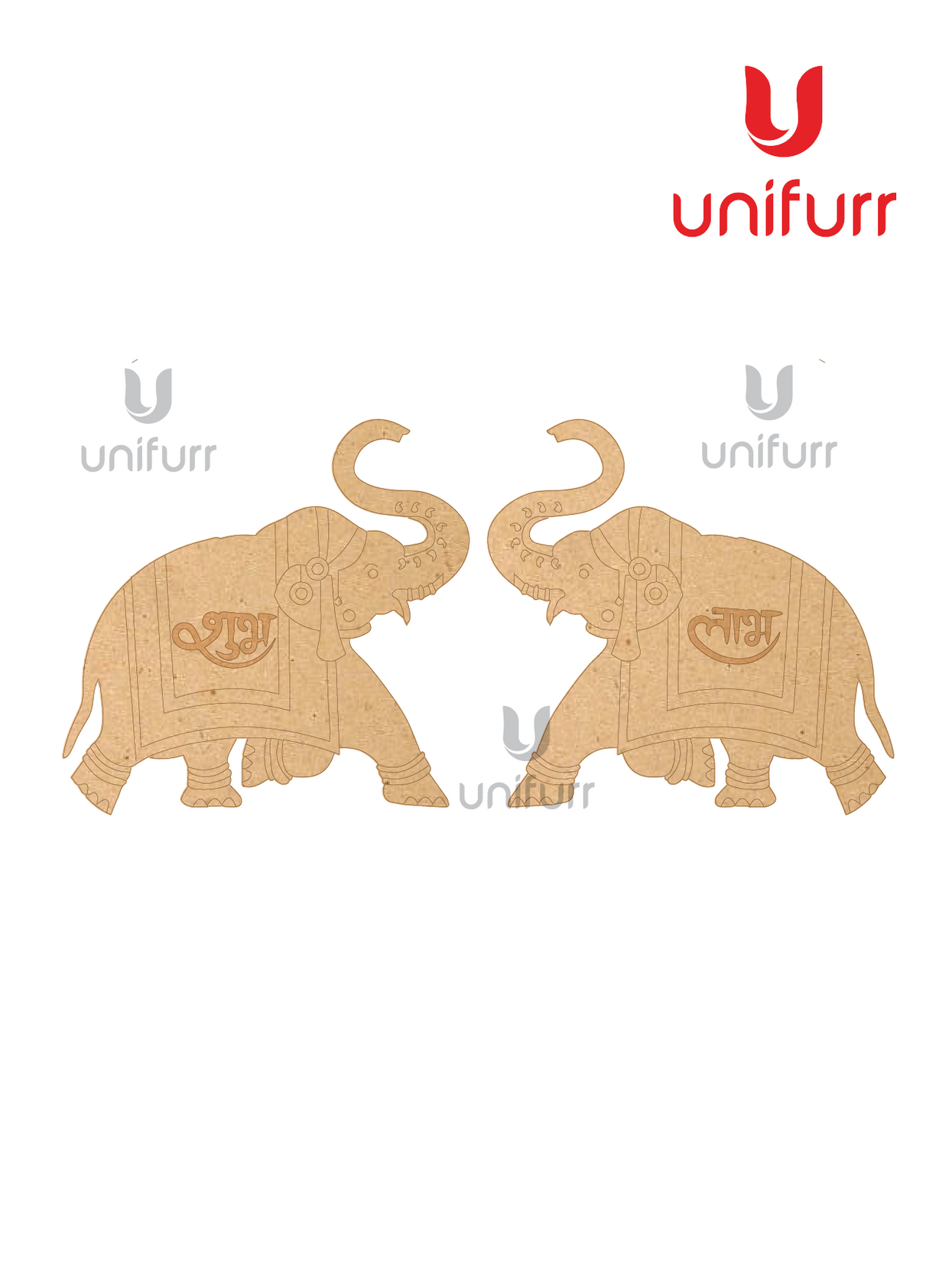 Elephant Subh Labh MDF Cutout