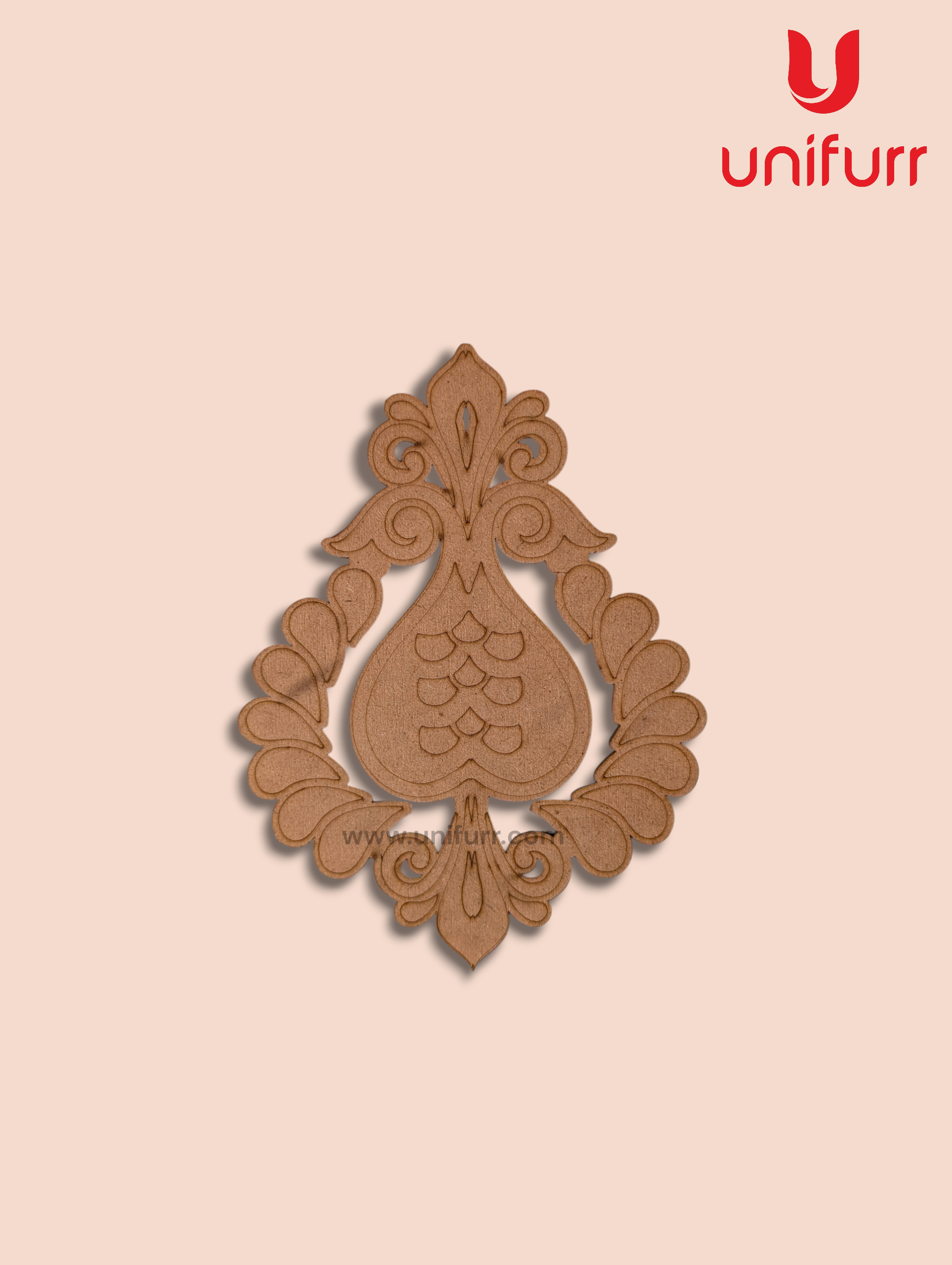 Floral Motif D1 MDF Cutout