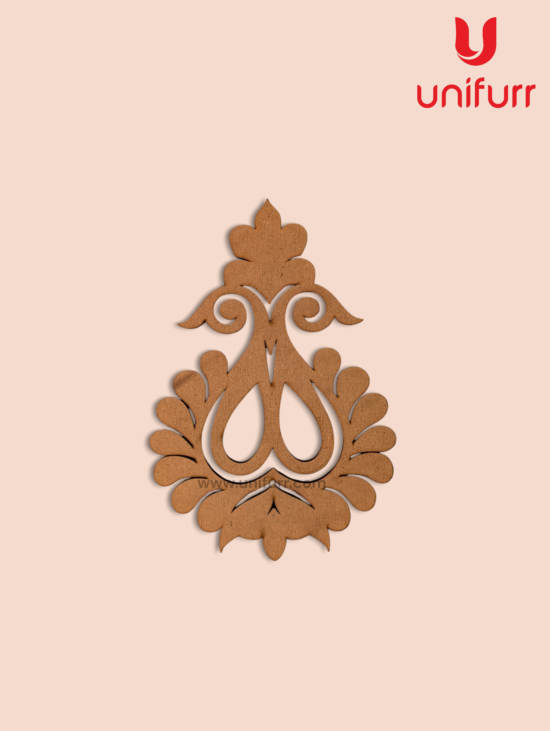 Floral Motif D2 MDF Cutout