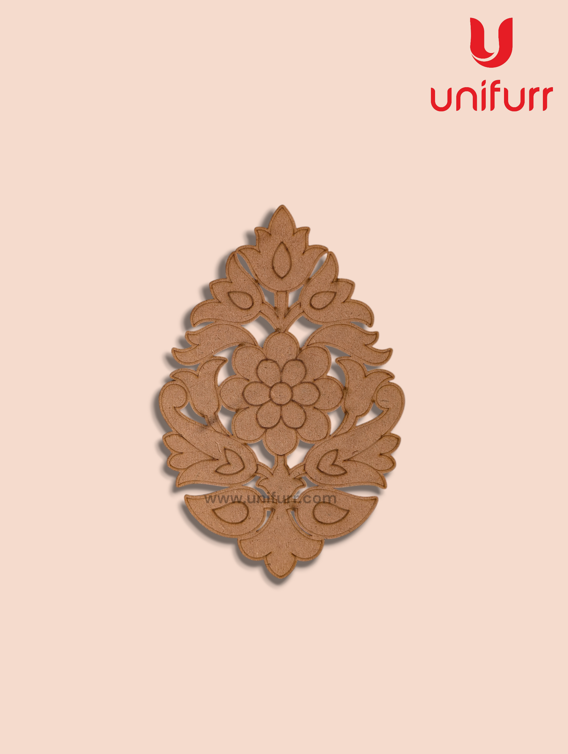 Floral Motif D3 MDF Cutout