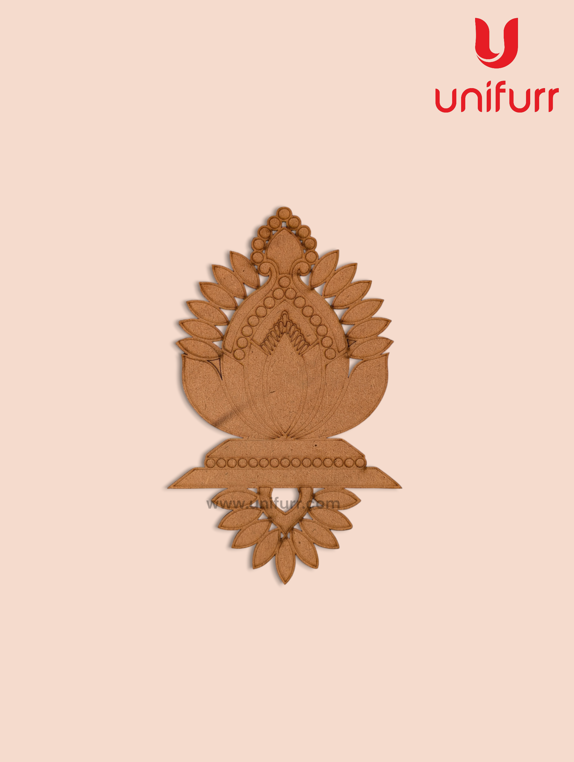 Floral Motif D5 MDF Cutout