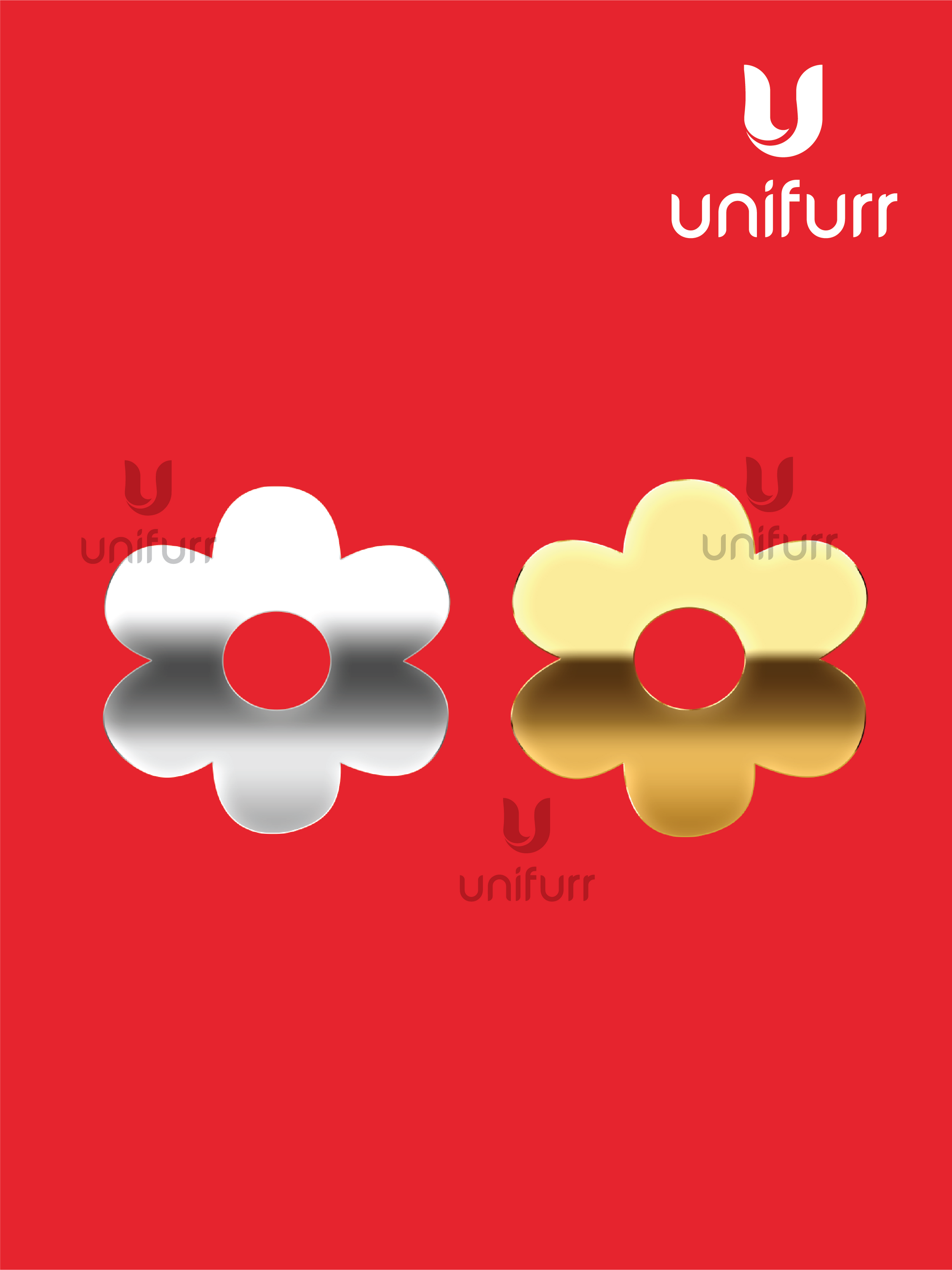 Flower Design 2 -Acrylic Mirror - 100 Pcs