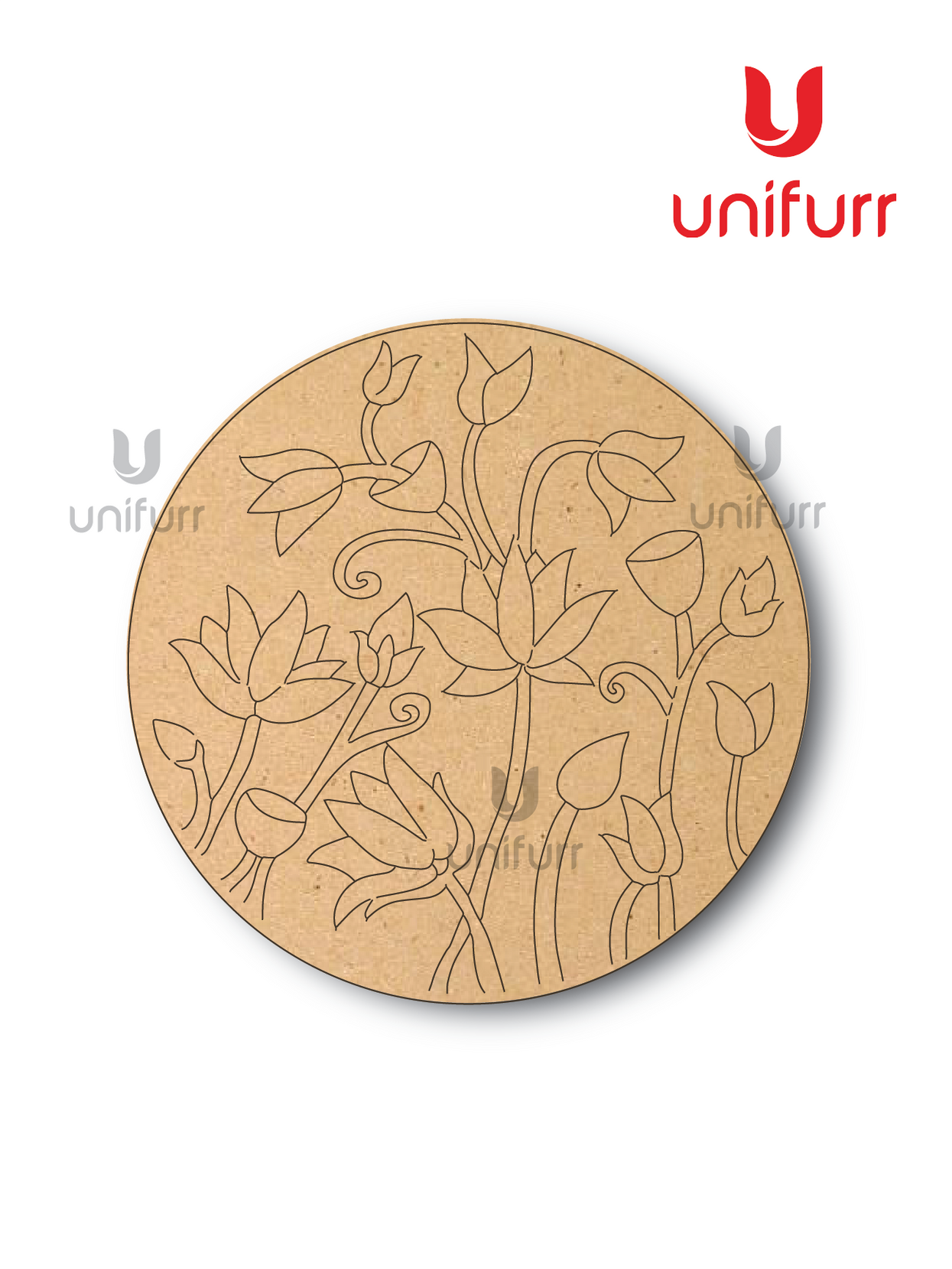Flower 3- Lipan Pre-marked MDF