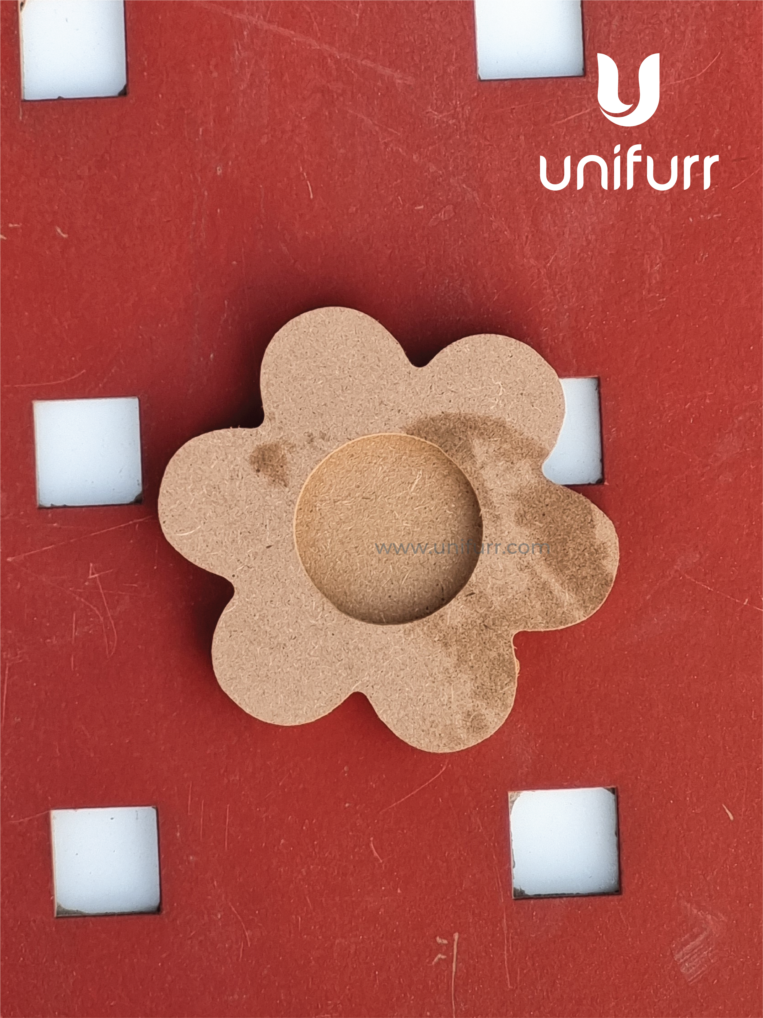 Flower MDF Tealight Candle Holder