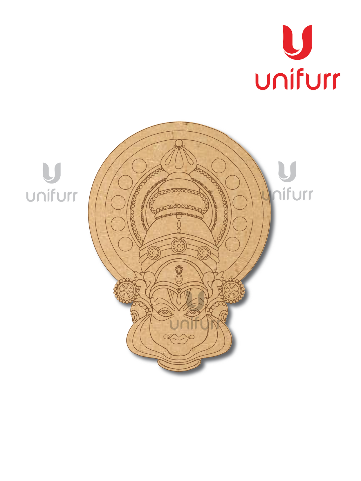 Kathakali Face Pre-marked MDF Cutout