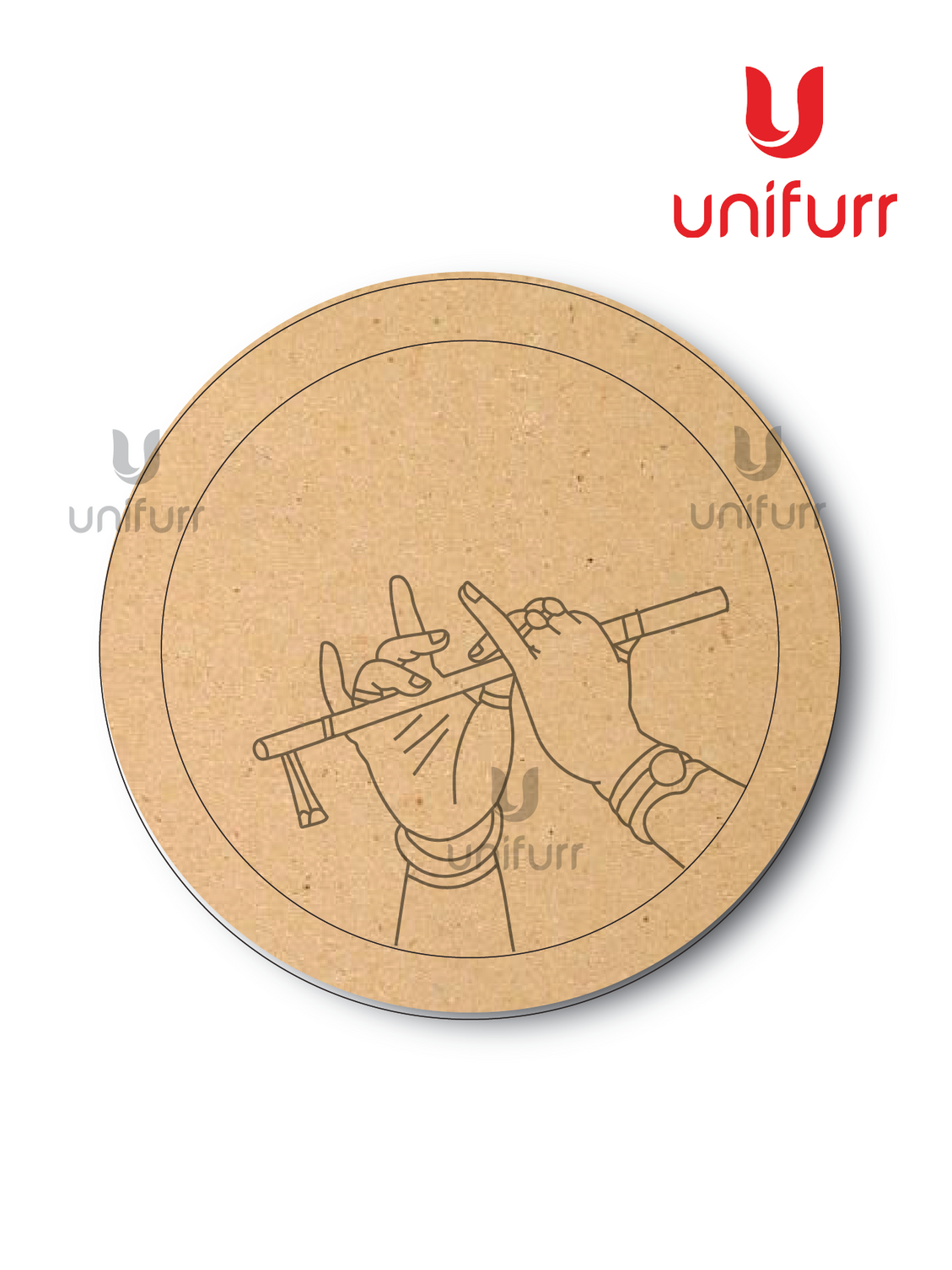 Krishna Hands 2 Lipan Pre-marked MDF