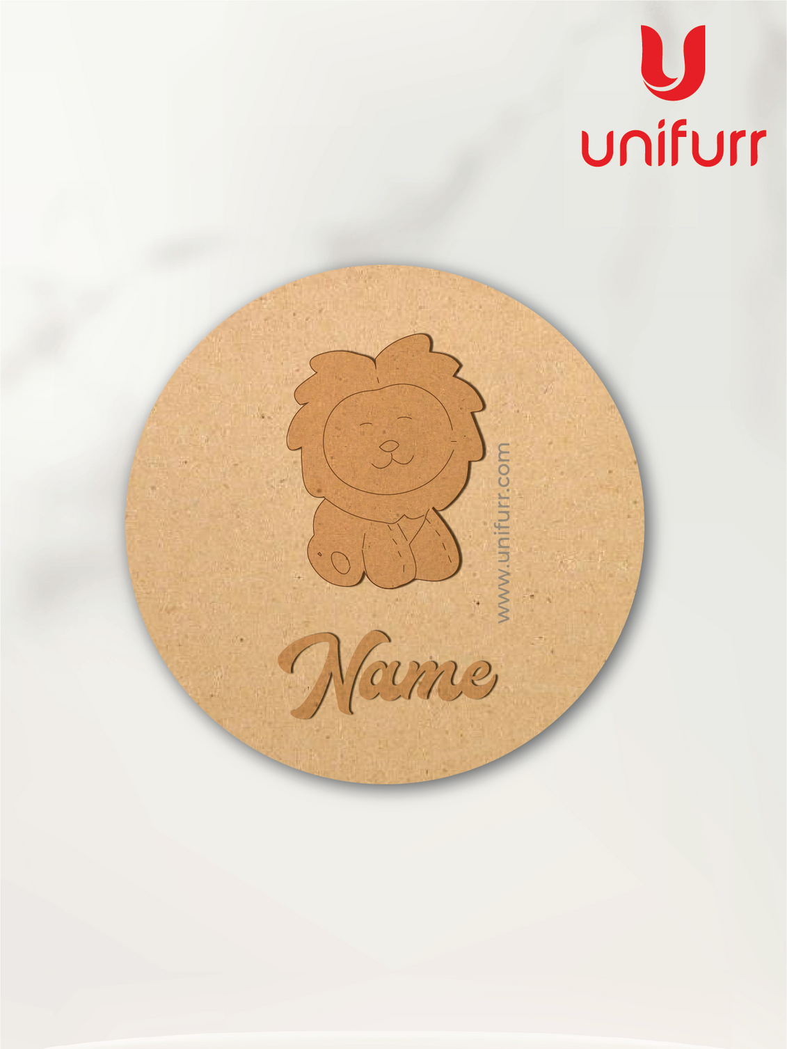 Lion Kids Name Plate MDF Cutouts