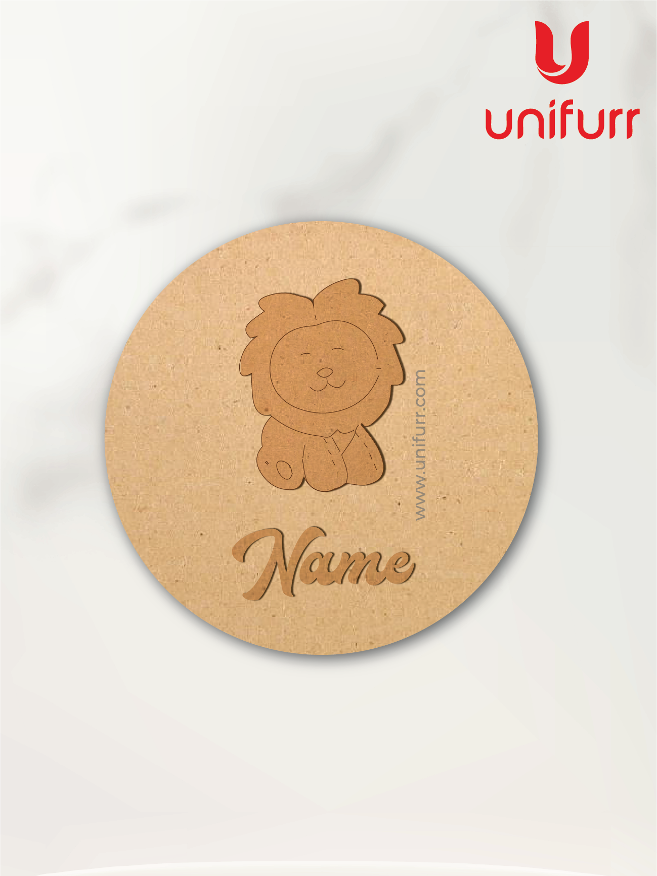 Lion Kids Name Plate MDF Cutouts