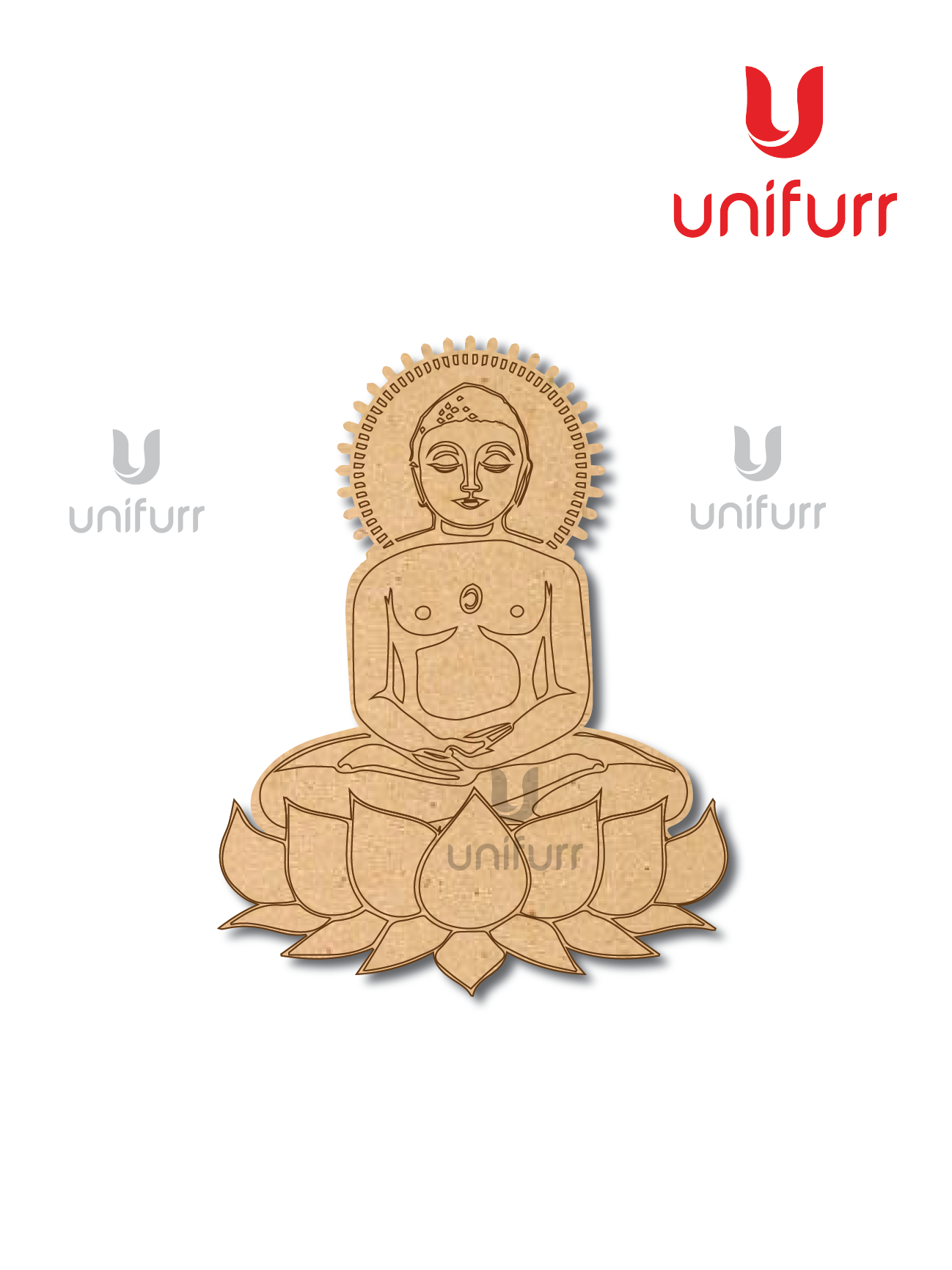 Lord Mahavir Ji Pre-marked MDF Cutout