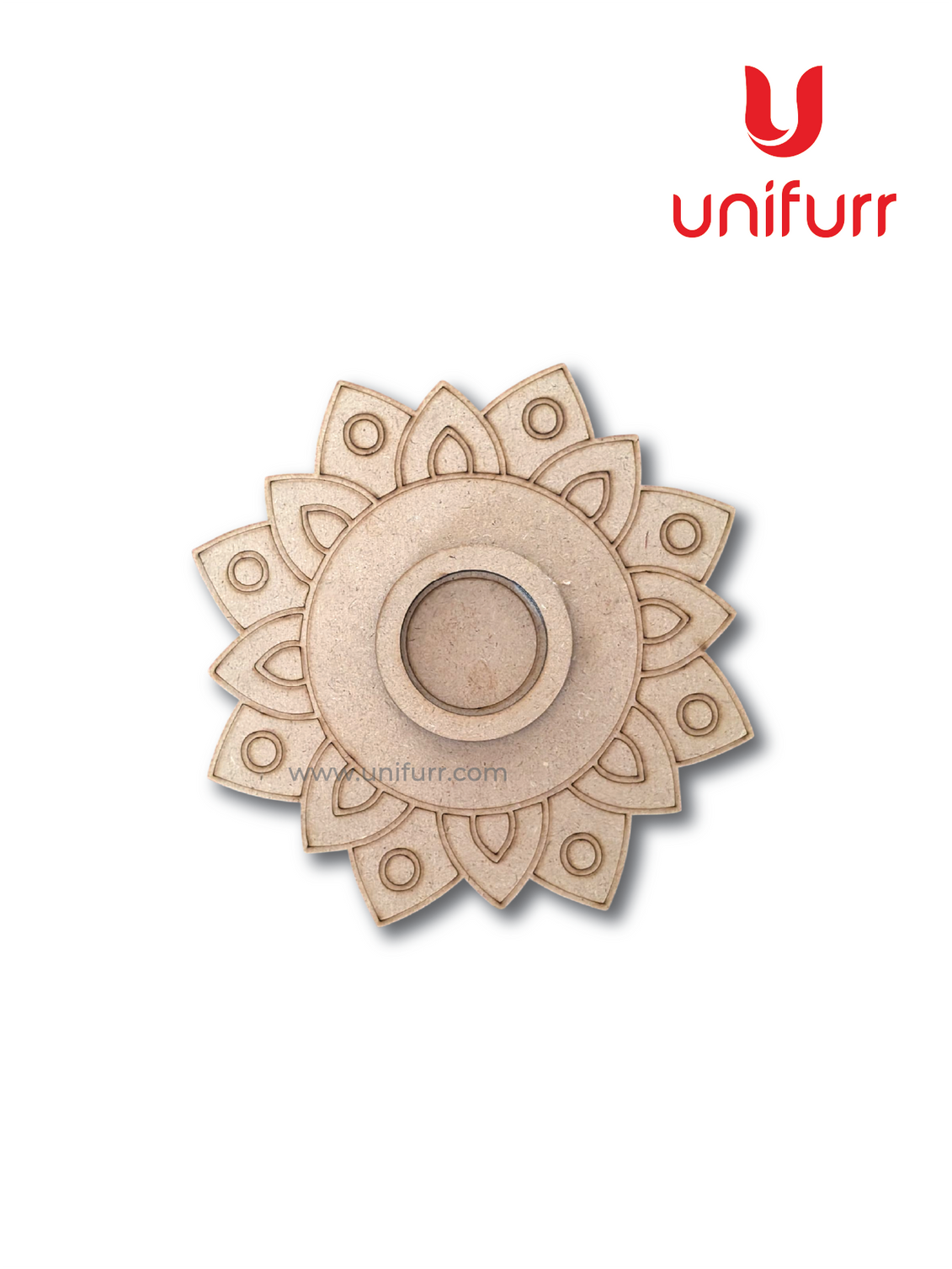Flower 7- Mdf Tea Light Candle Holder