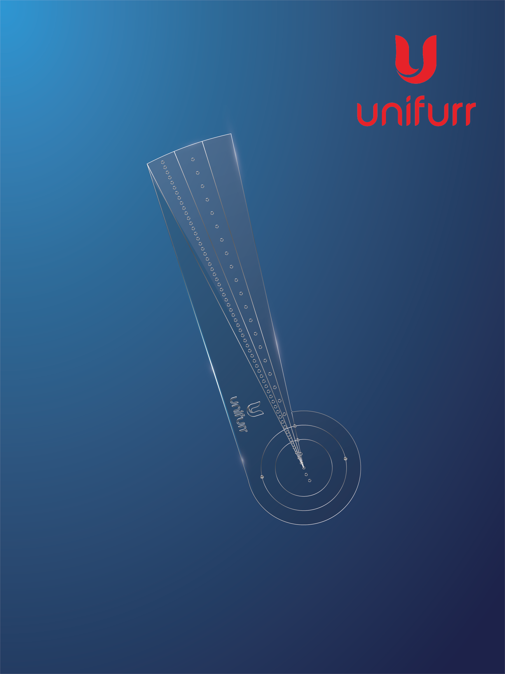 Dot Mandala Stencil - with Inches & Cms