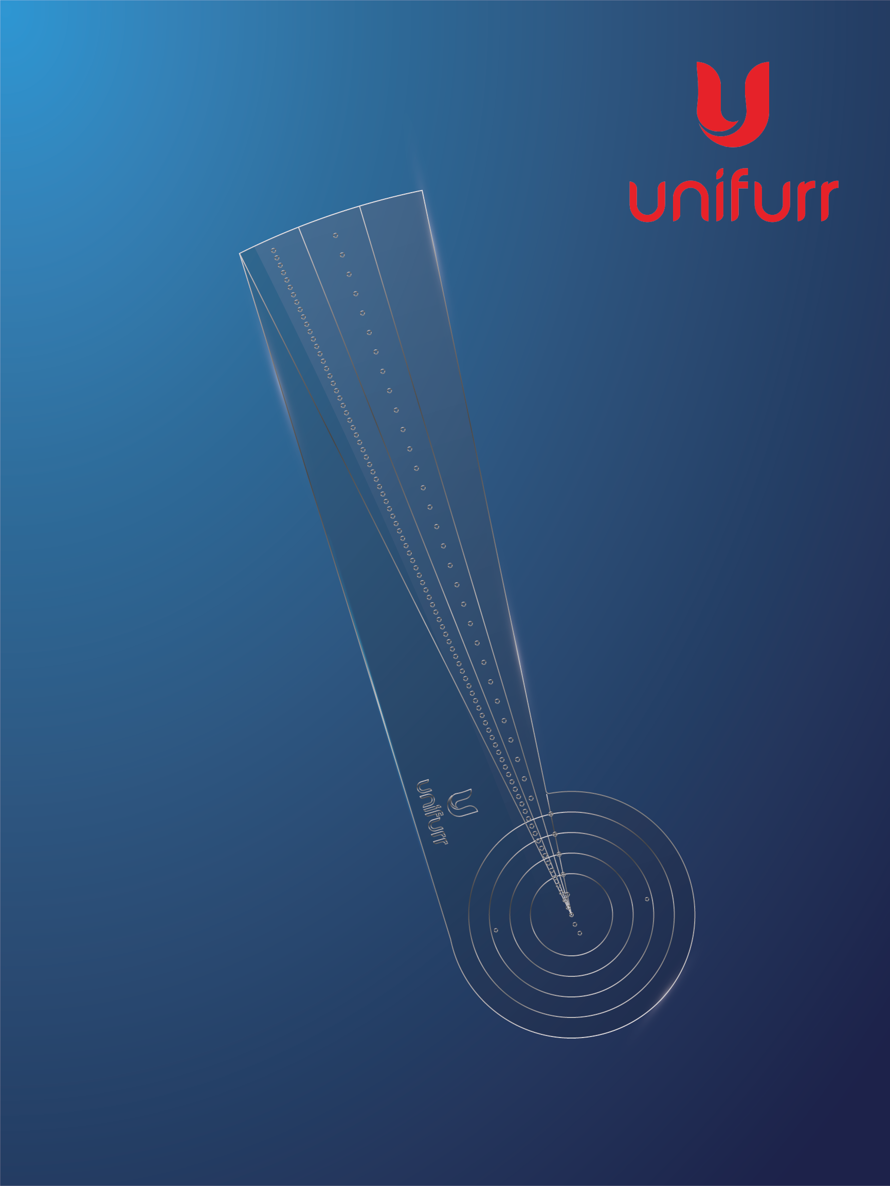 Dot Mandala Stencil - with Inches & Cms