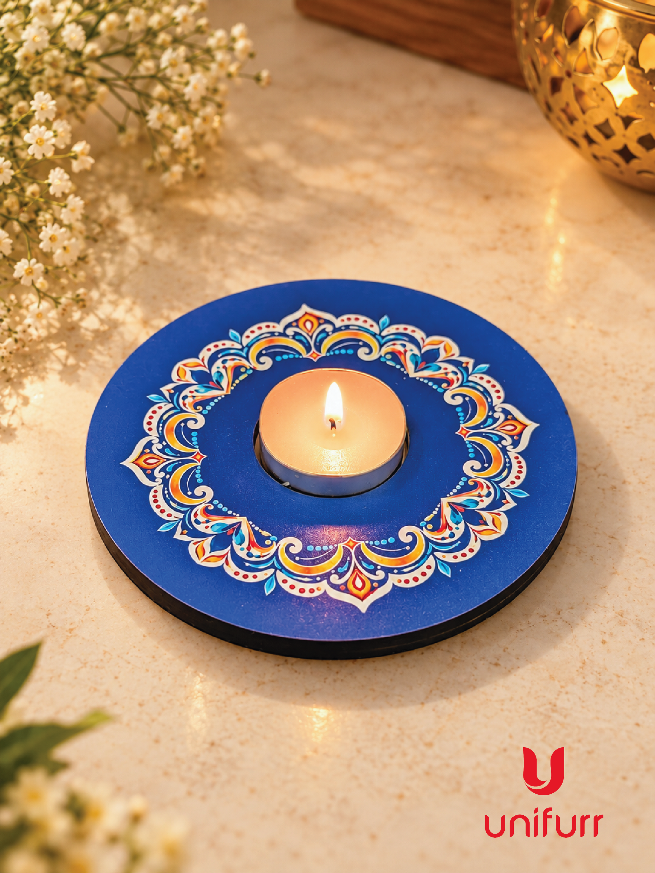 Midnight Mandala Tealight Holder, Bulk Packs