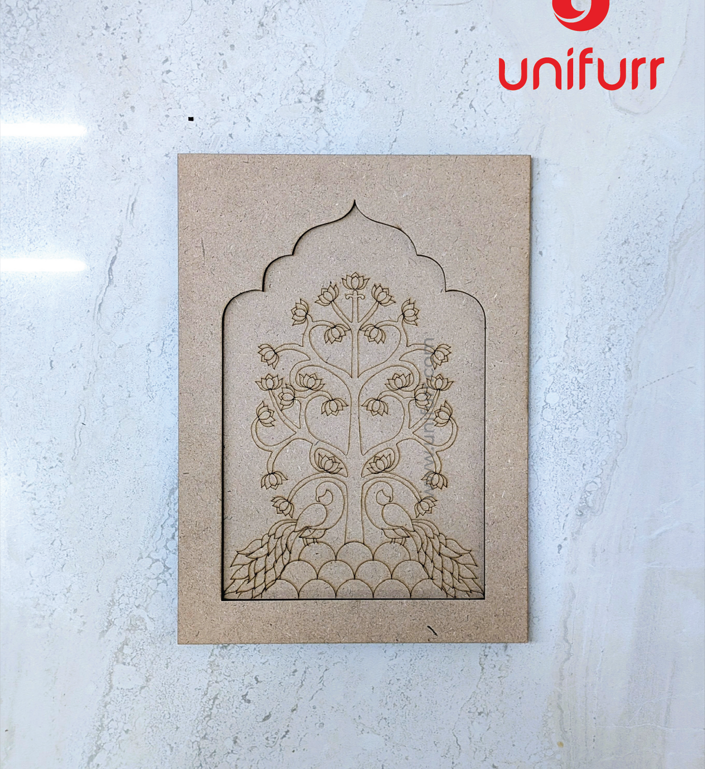 Peacock Jharokha 2 - MDF Cutout