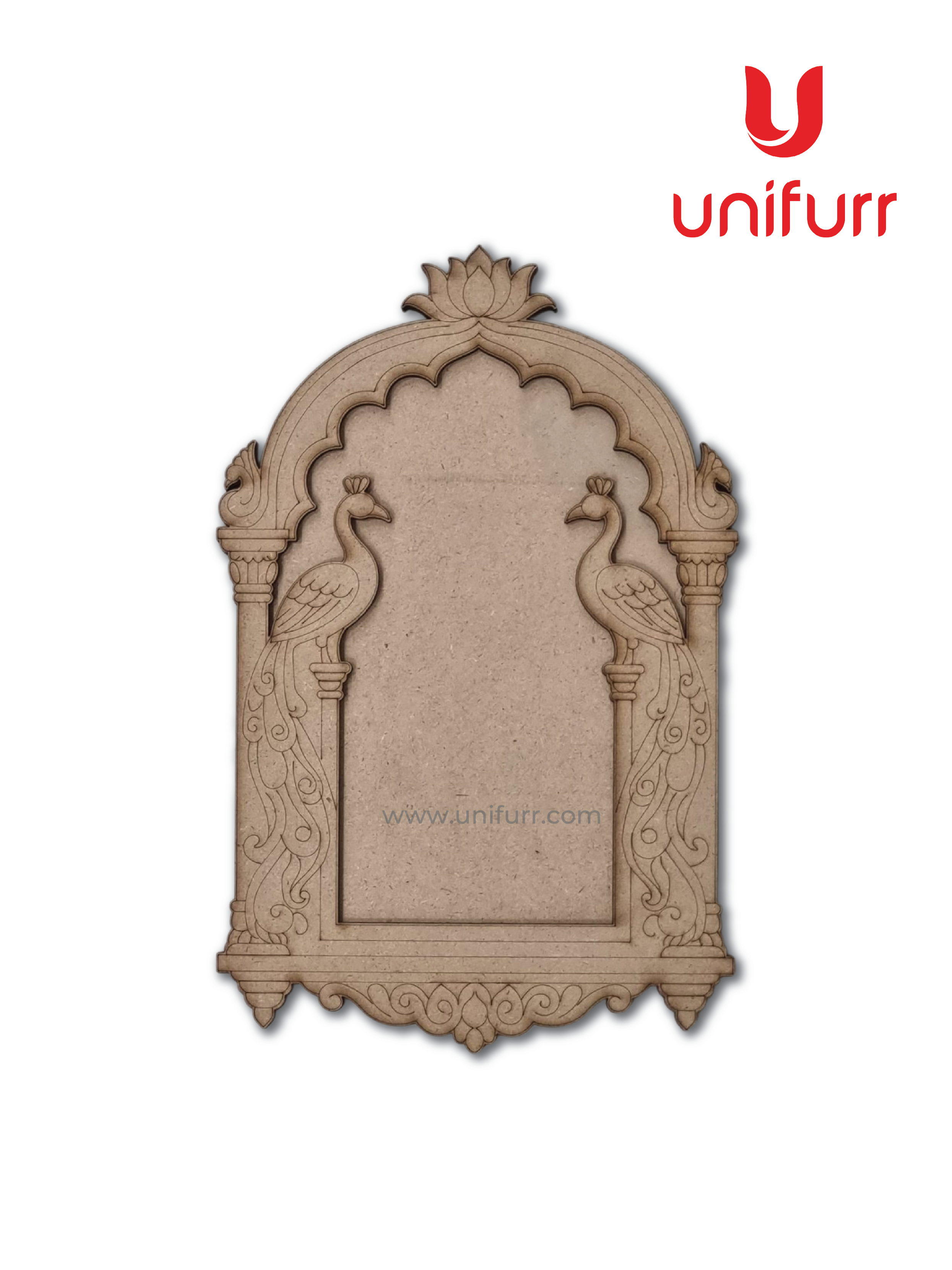 Peacock Jharokha MDF Cutout