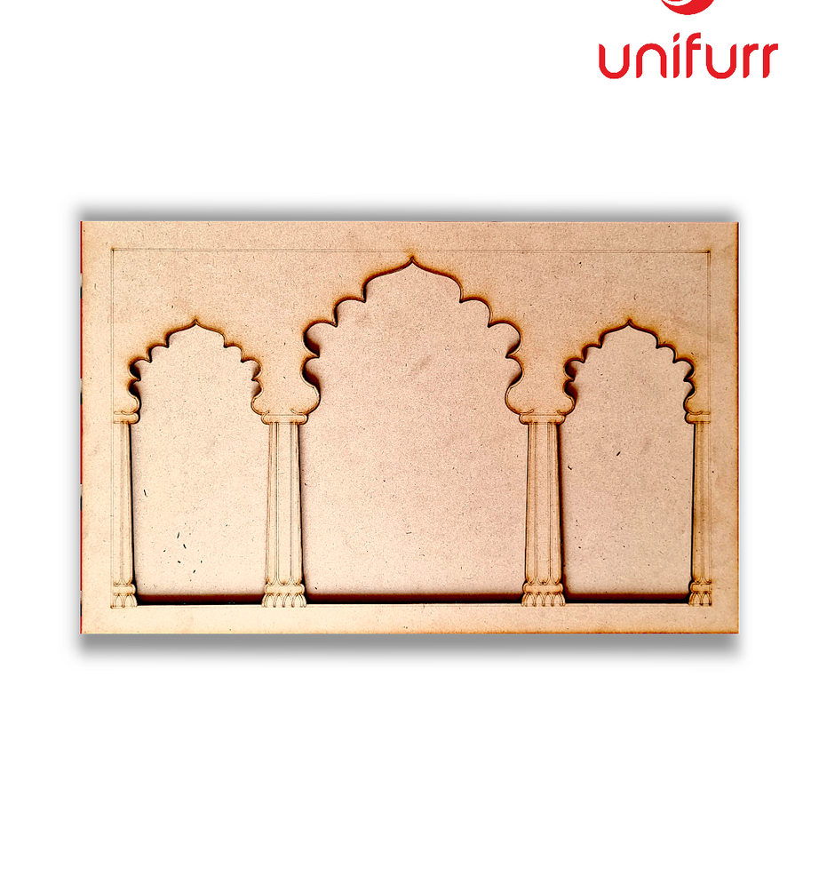 Triple Jharokha MDF Cutout