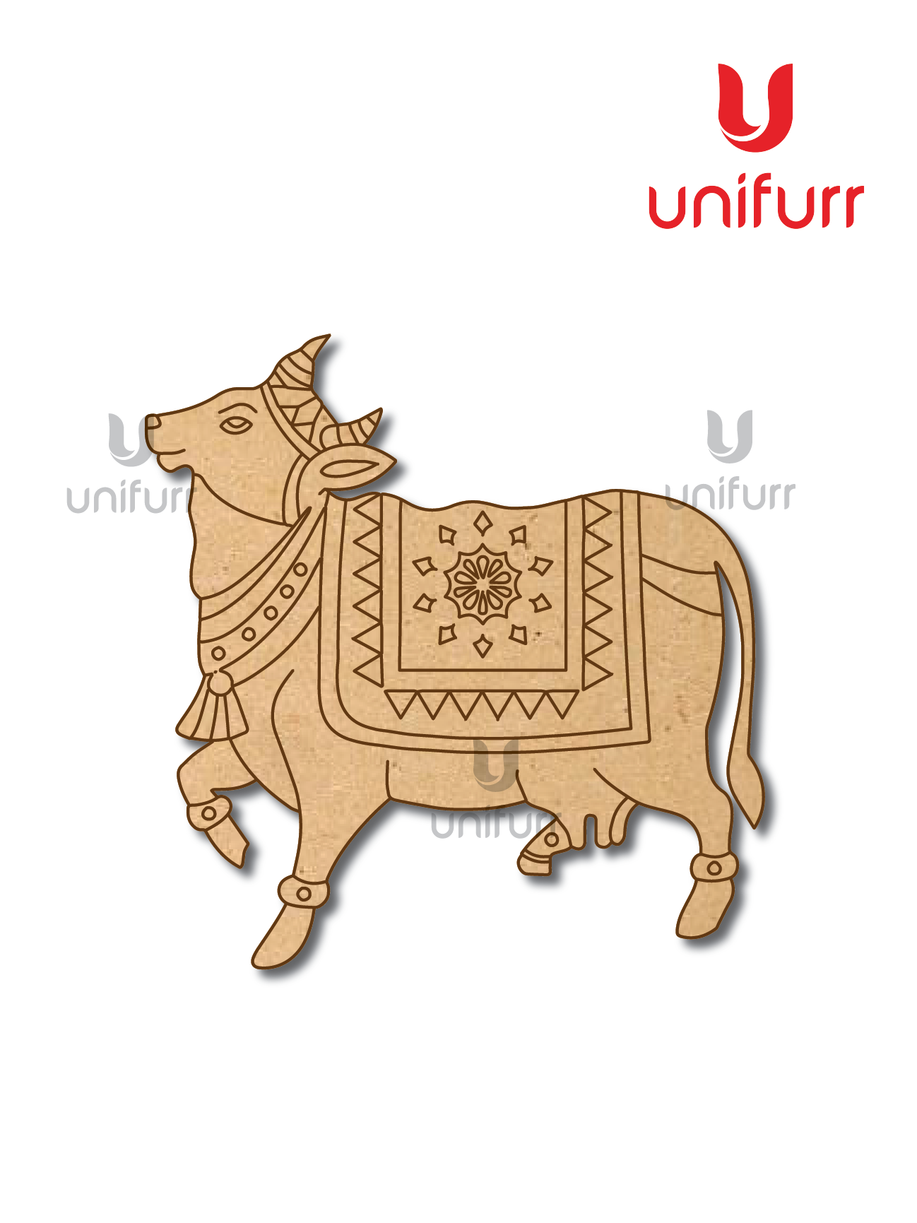 Pichwai Cow Pre-marked MDF Cutout