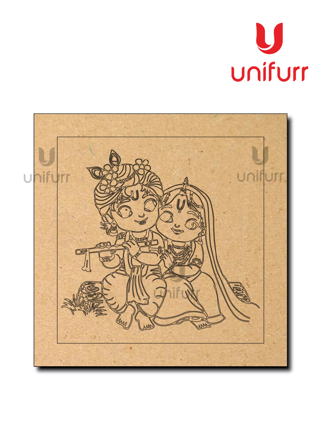 Radha Krishna 2 - Lipan Pre-marked MDF