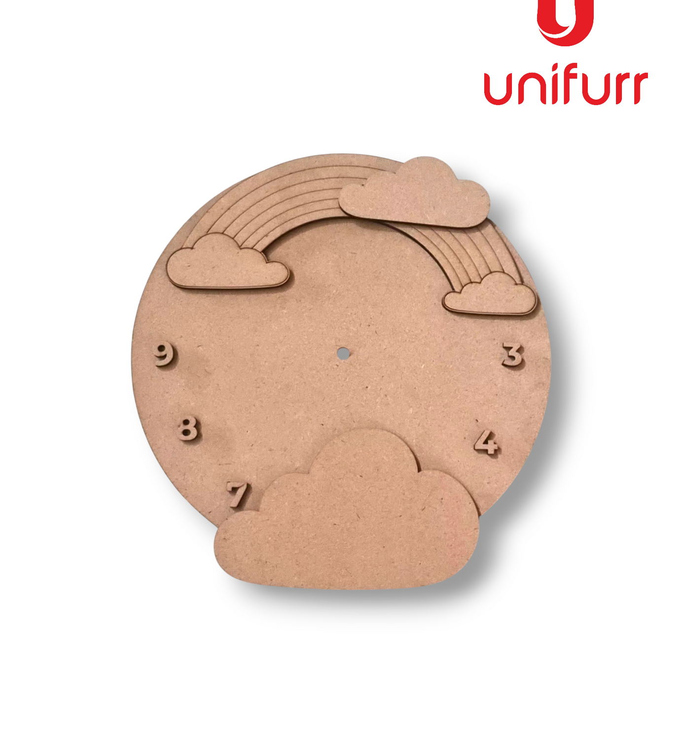 Rainbow Clock MDF Cutout
