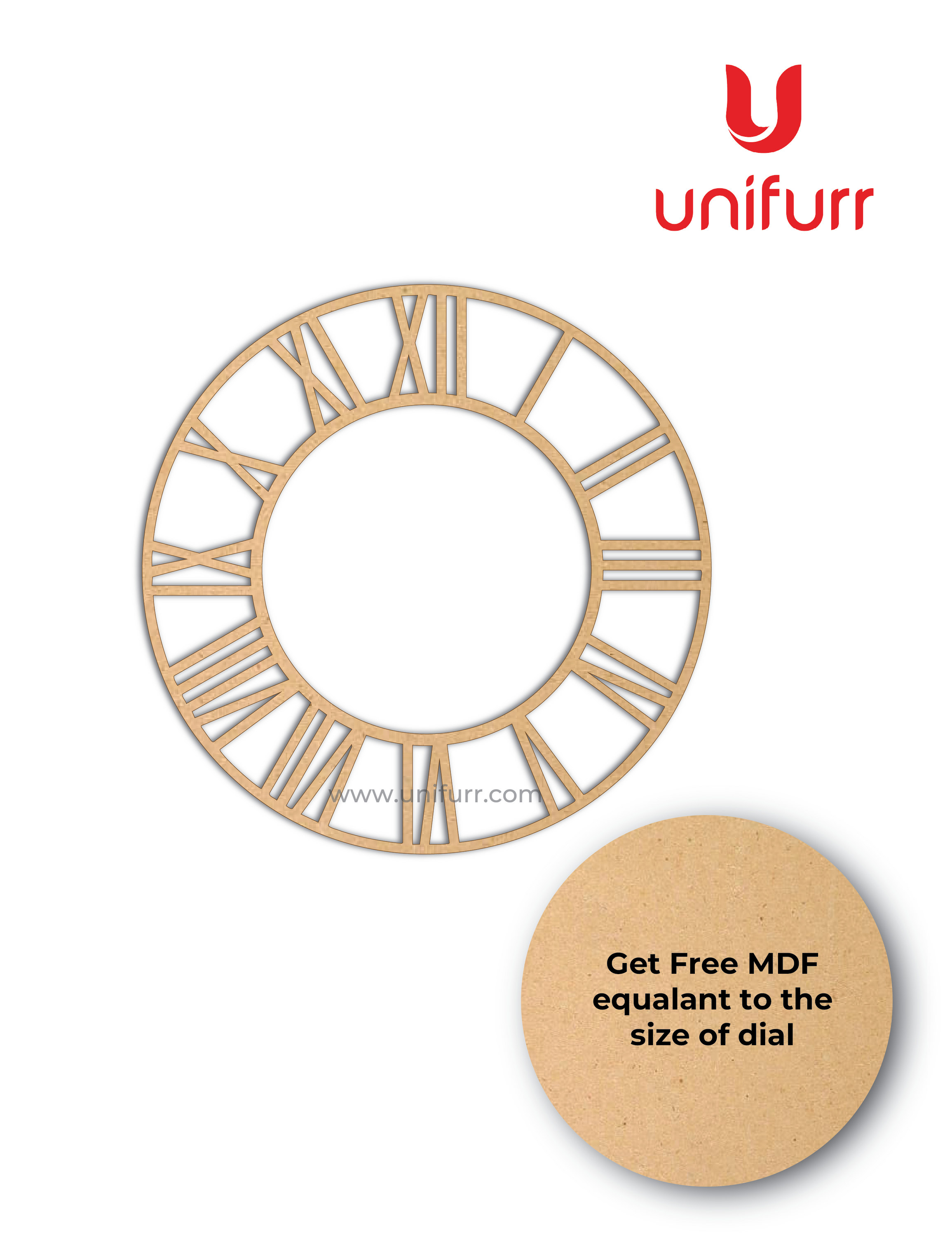 Roman Clock Dial MDF