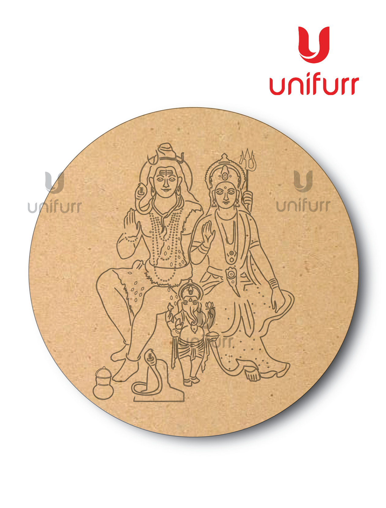 Shiv Parivar- Pre-marked MDF