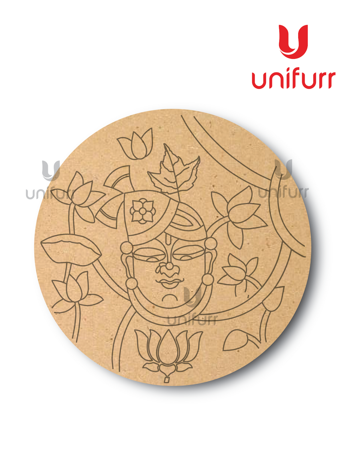 Shri Nath Ji - Lipan Pre-marked MDF