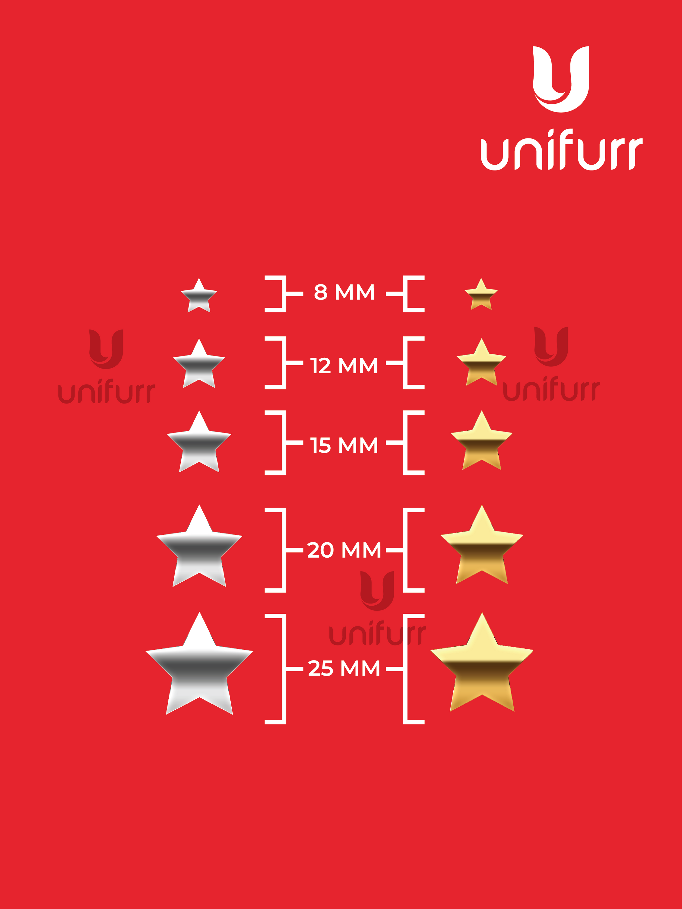 Star Acrylic Mirror - 100 Pcs