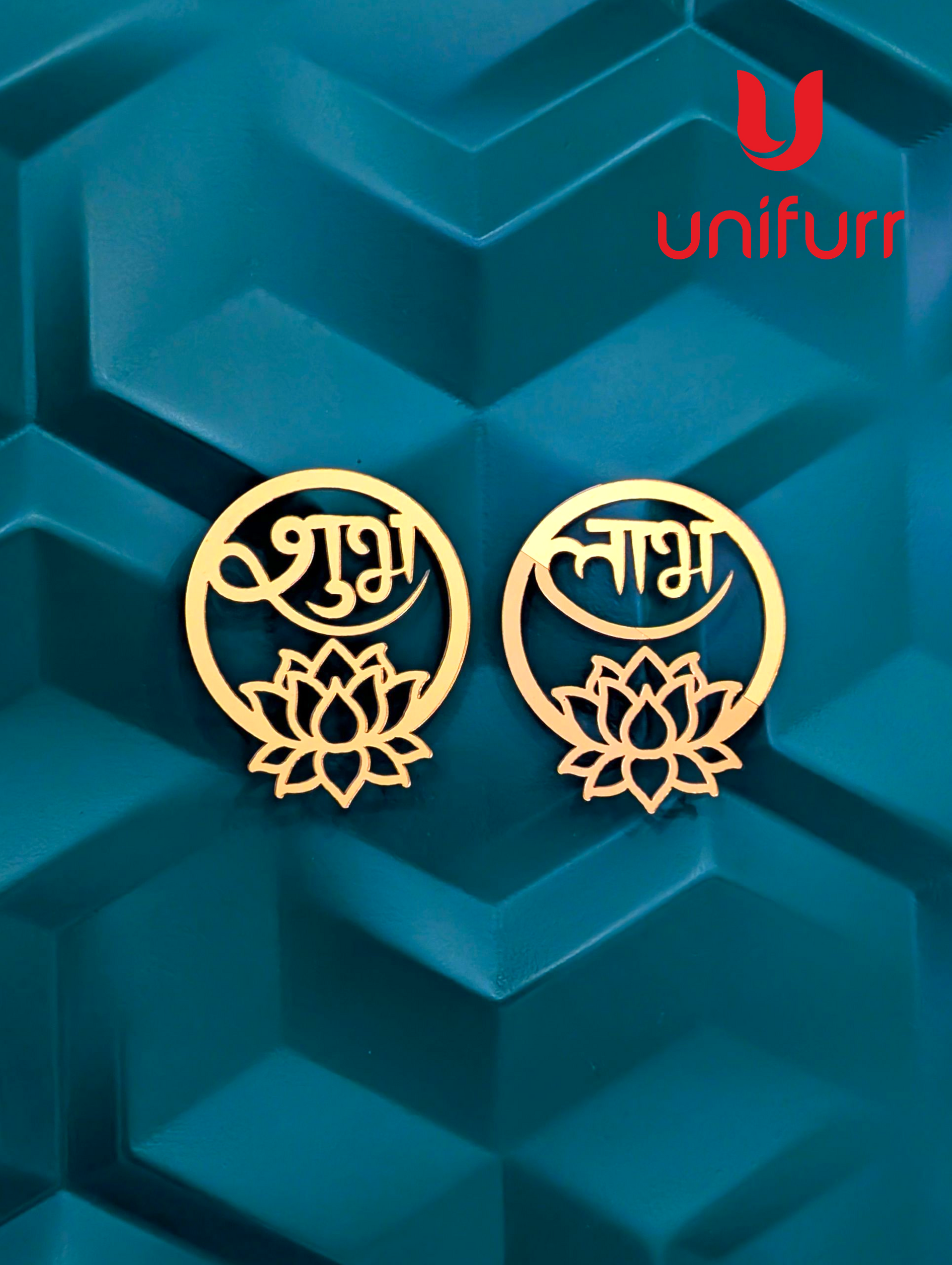 Subh Labh Lotus Acrylic Cutout