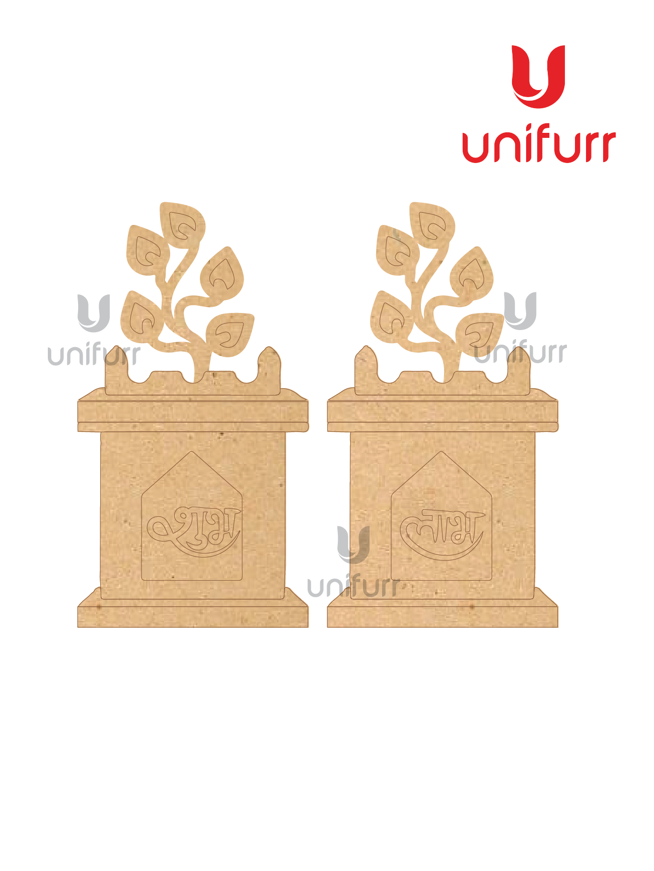 Tulsi Subh Labh MDF Cutout
