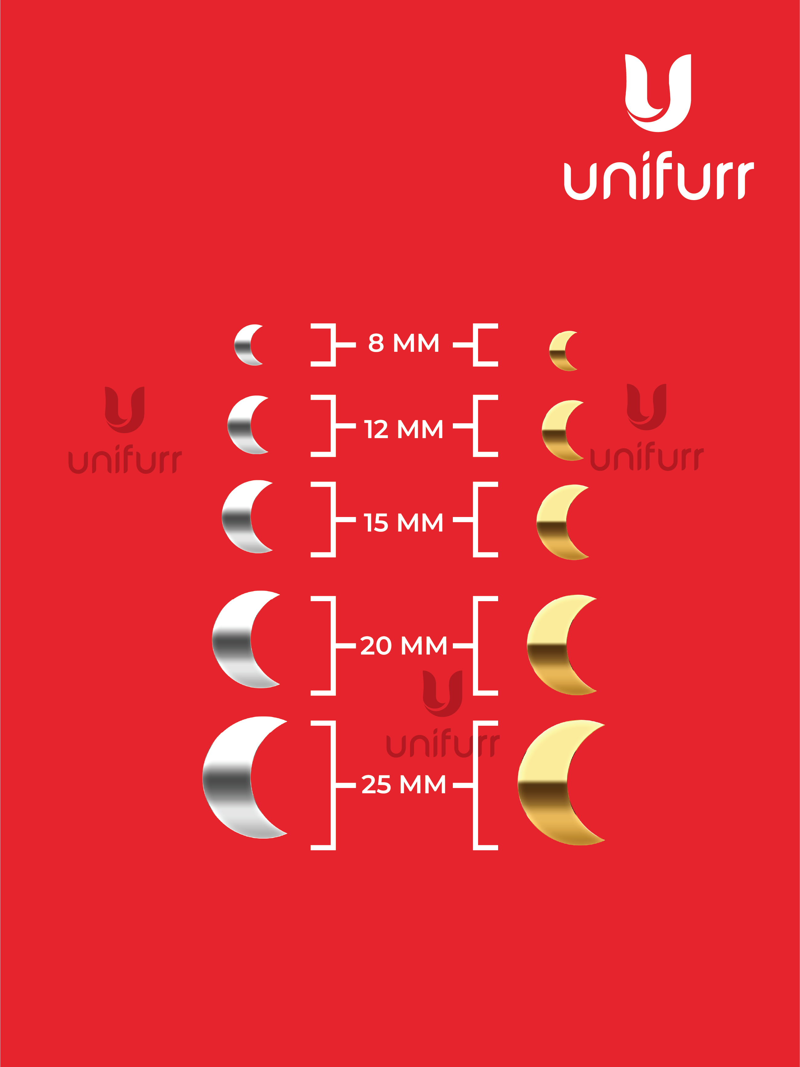 Moon Acrylic Mirror - 100 Pcs