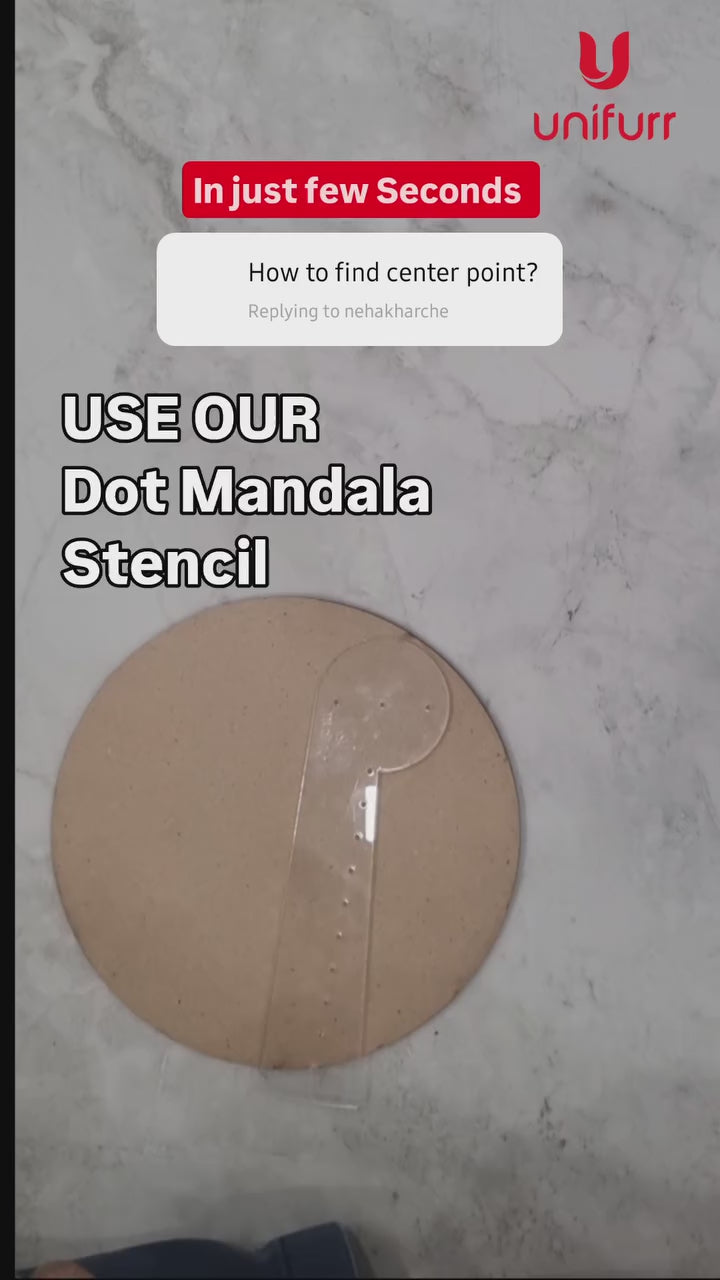 Dot Mandala Stencil - with Inches & Cms