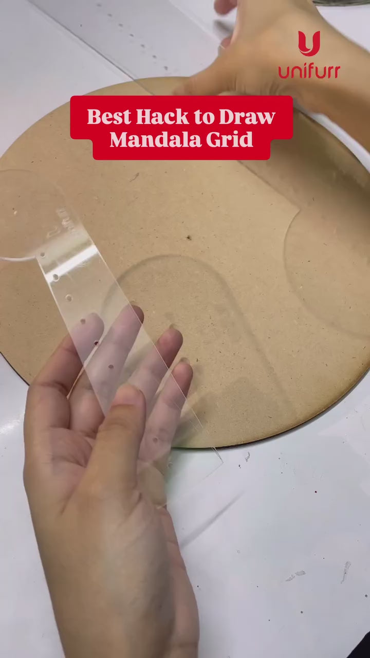 Dot Mandala Stencil - with Inches & Cms