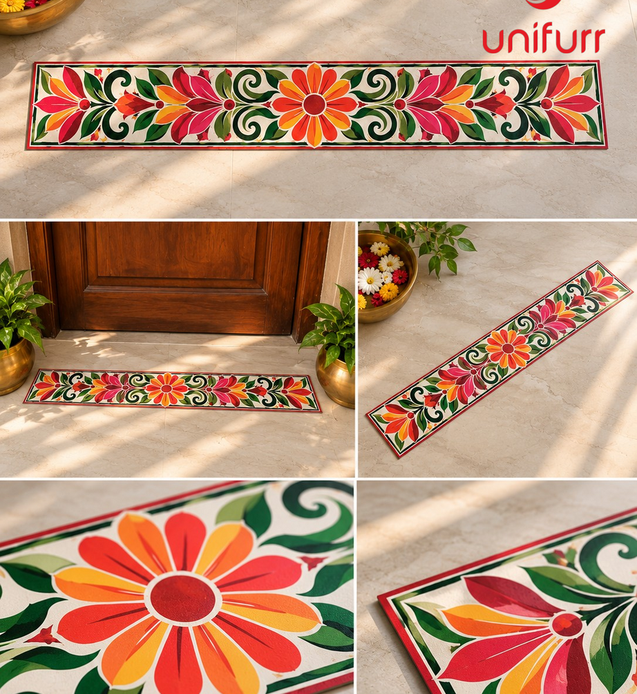 Floral F1 Canvas Reusable Rangoli
